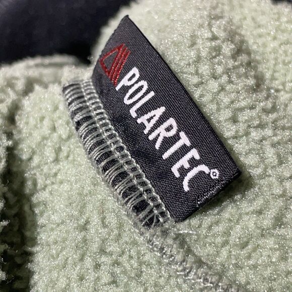 Women’s REI Polartec Jacket L Green Zip-In Full Zip Fleece Outdoor Hiking - Picture 9 of 13